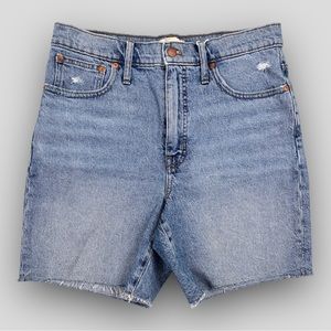 Madewell High-Rise Denim Mid-Length Womens Shorts Lawndale Wash AO208